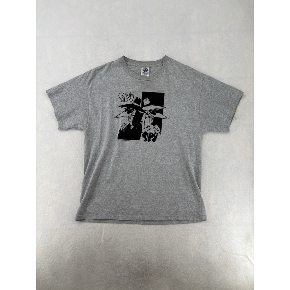 Spy Vs Spy Cartoon Network Promo T-Shirt Grey Men's Size Large